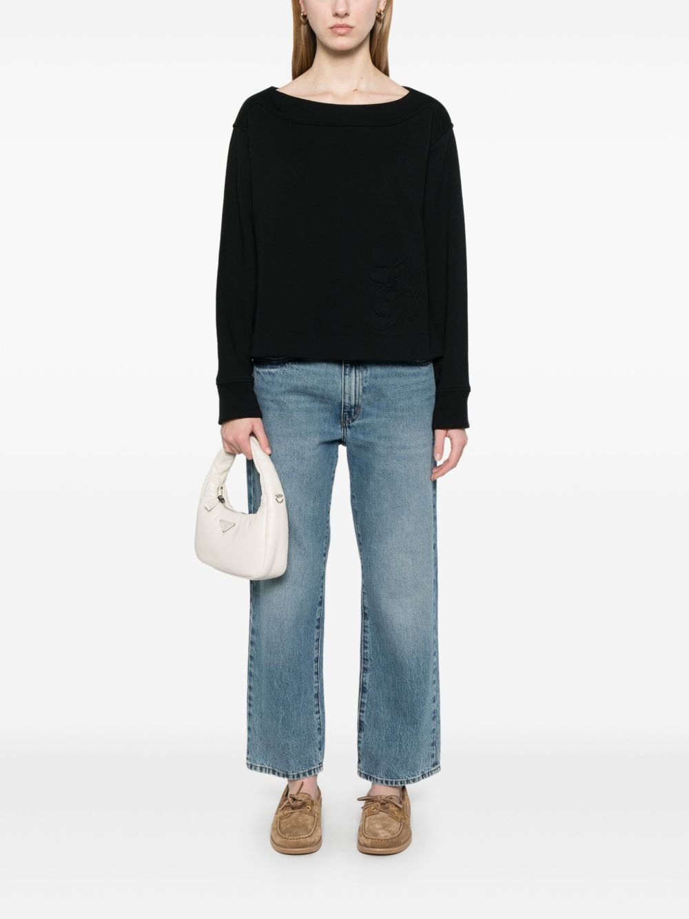 logo-embossed sweatshirt - 2