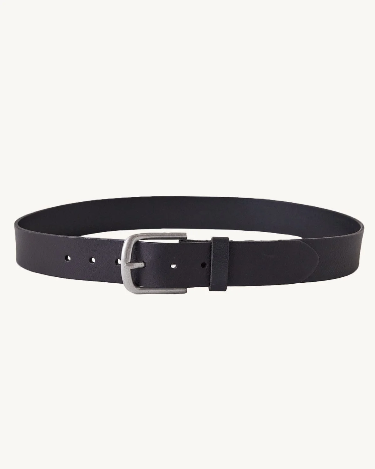 LEATHER BELT - BLACK - 1