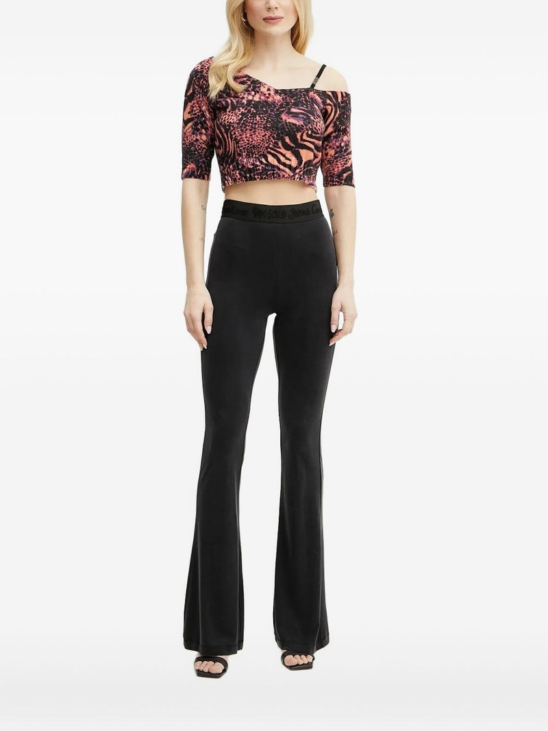 animal-print one-shoulder top 1