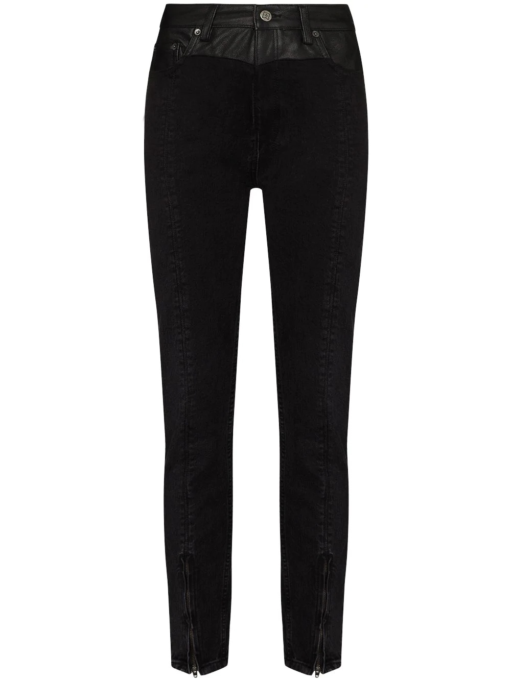 contrast-waistband skinny-fit jeans - 1