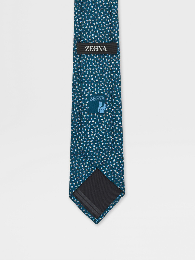 DARK GREEN SILK TIE 3