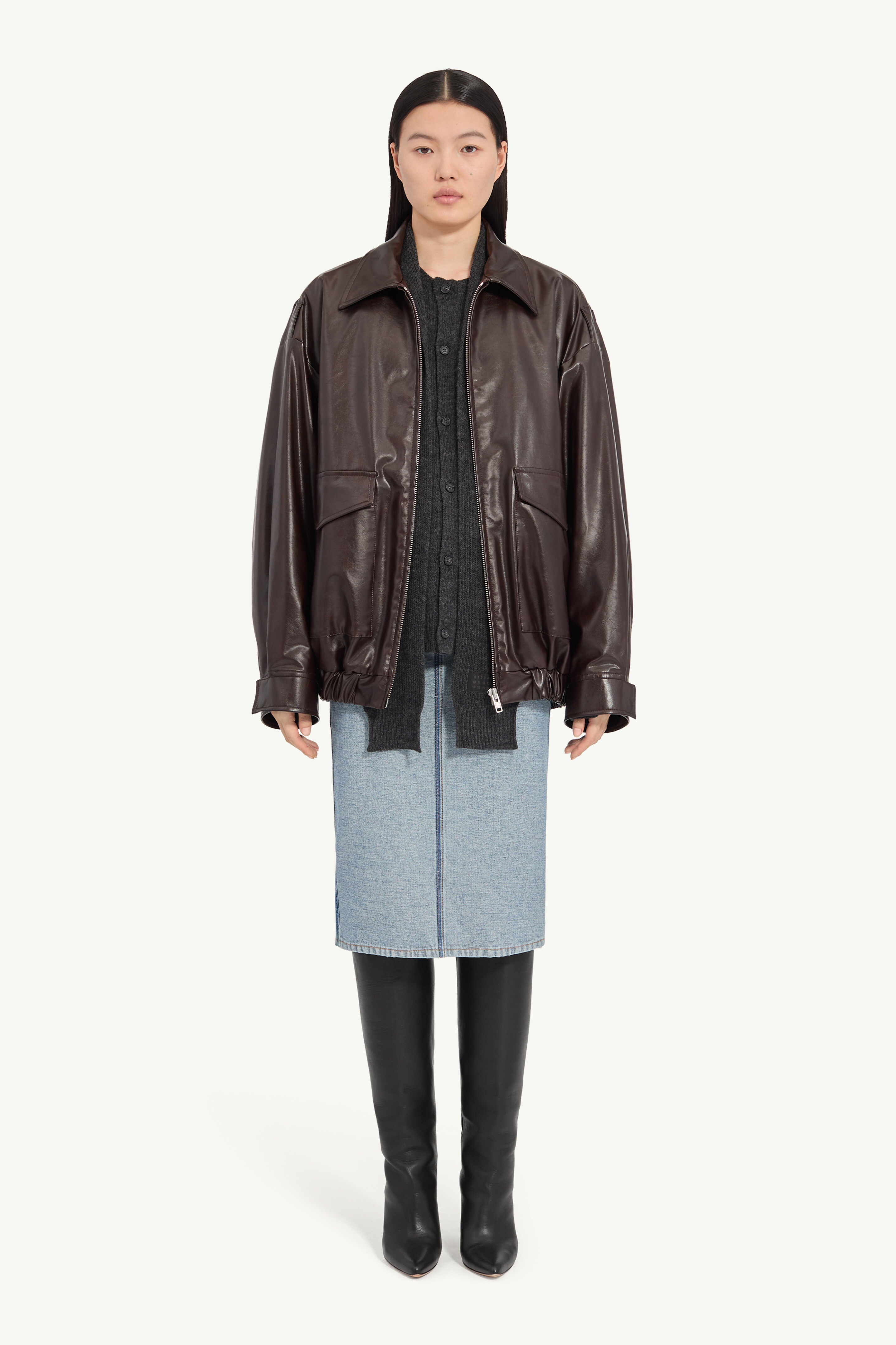 Faux leather jacket - 6