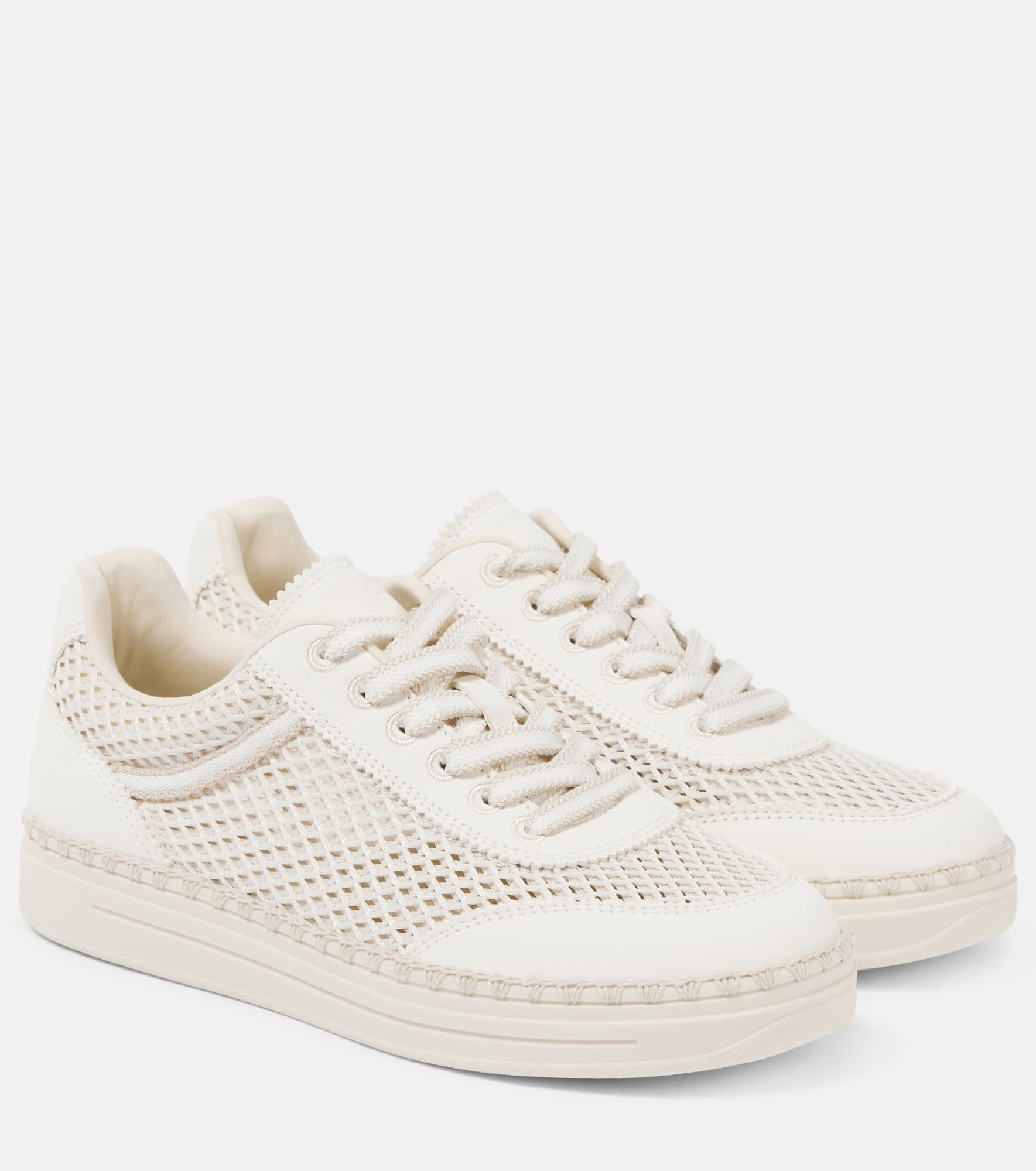 Rimini nubuck-trimmed sneakers - 1