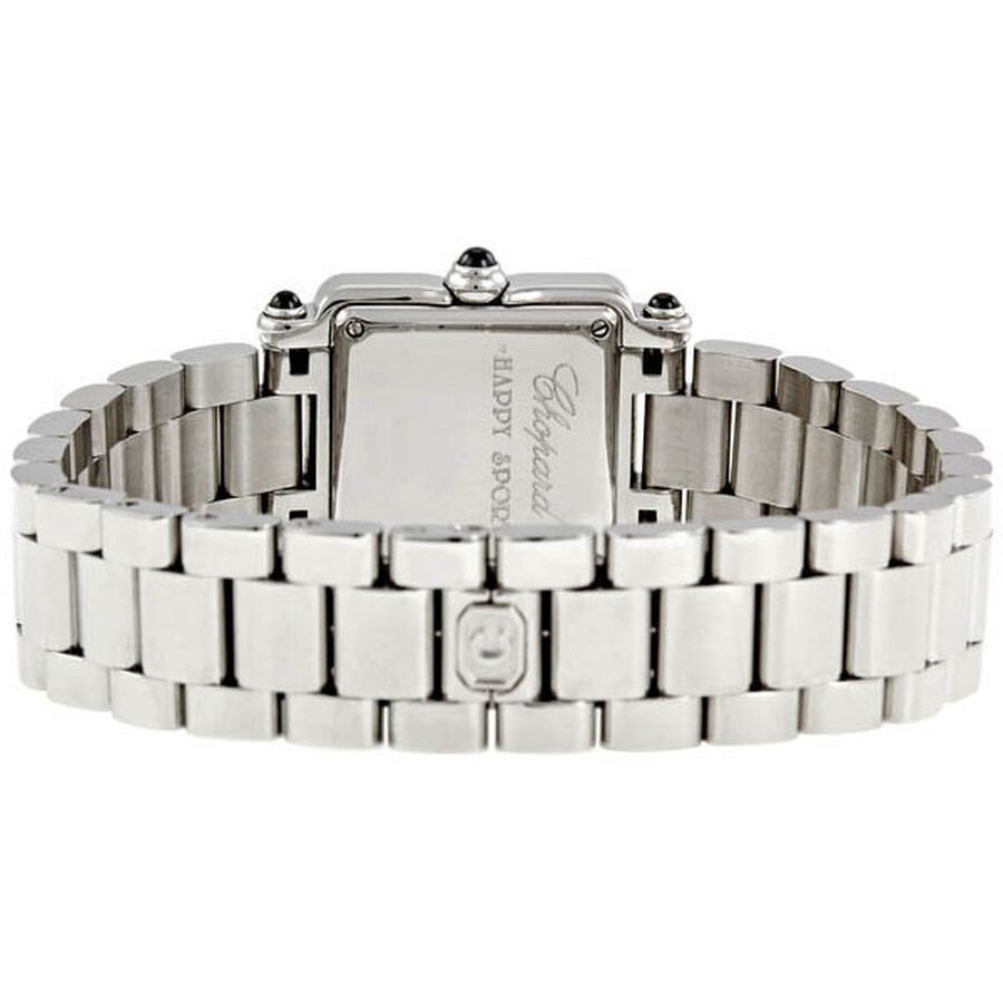 Pre-owned Chopard Happy Sport White Dial with 5 Floating Diamonds Dial Ladies Watch 278893-3006 - 3