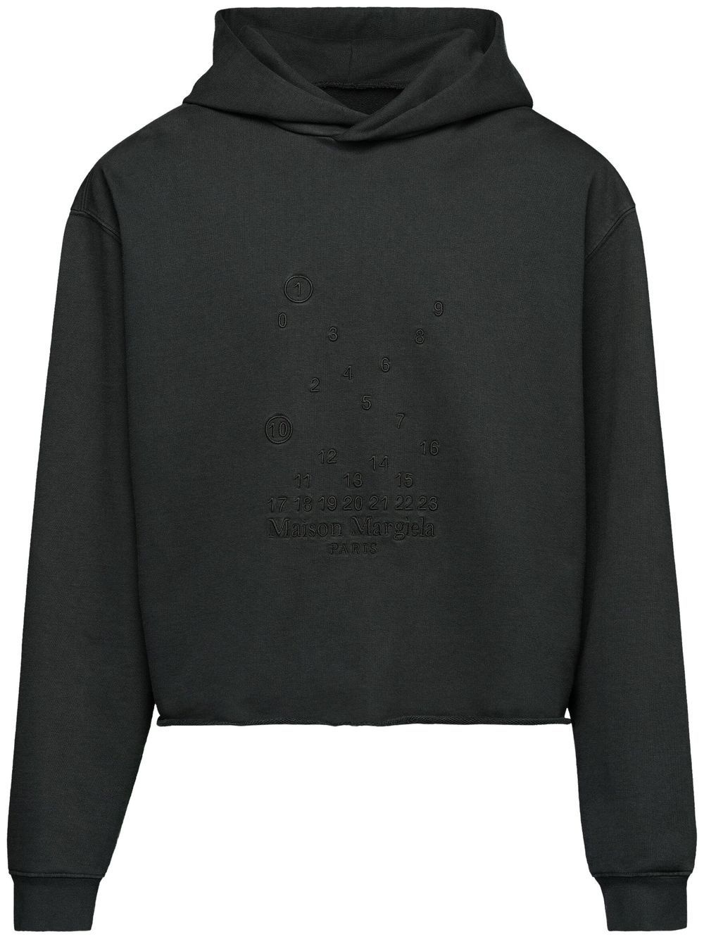 embroidered cotton hoodie - 1