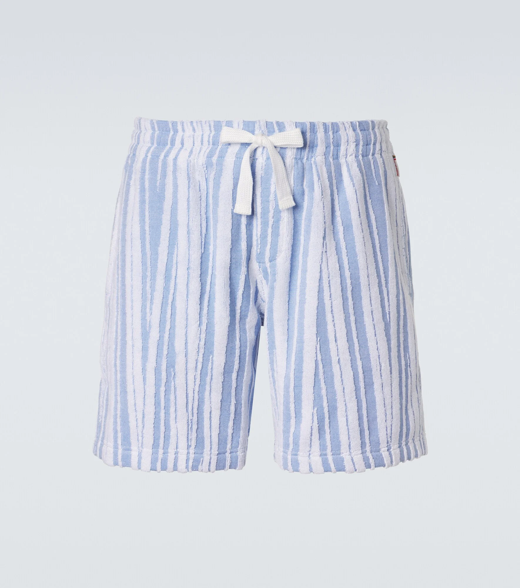 Trevon striped cotton toweling shorts - 1