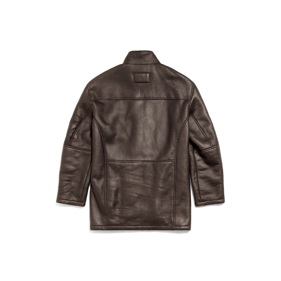 Men's Shearling Jacket in Dark Brown - 6