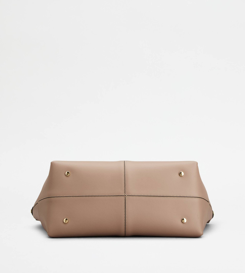 TOD'S DI BAG FOLIO IN LEATHER MEDIUM-SMALL - BEIGE 4