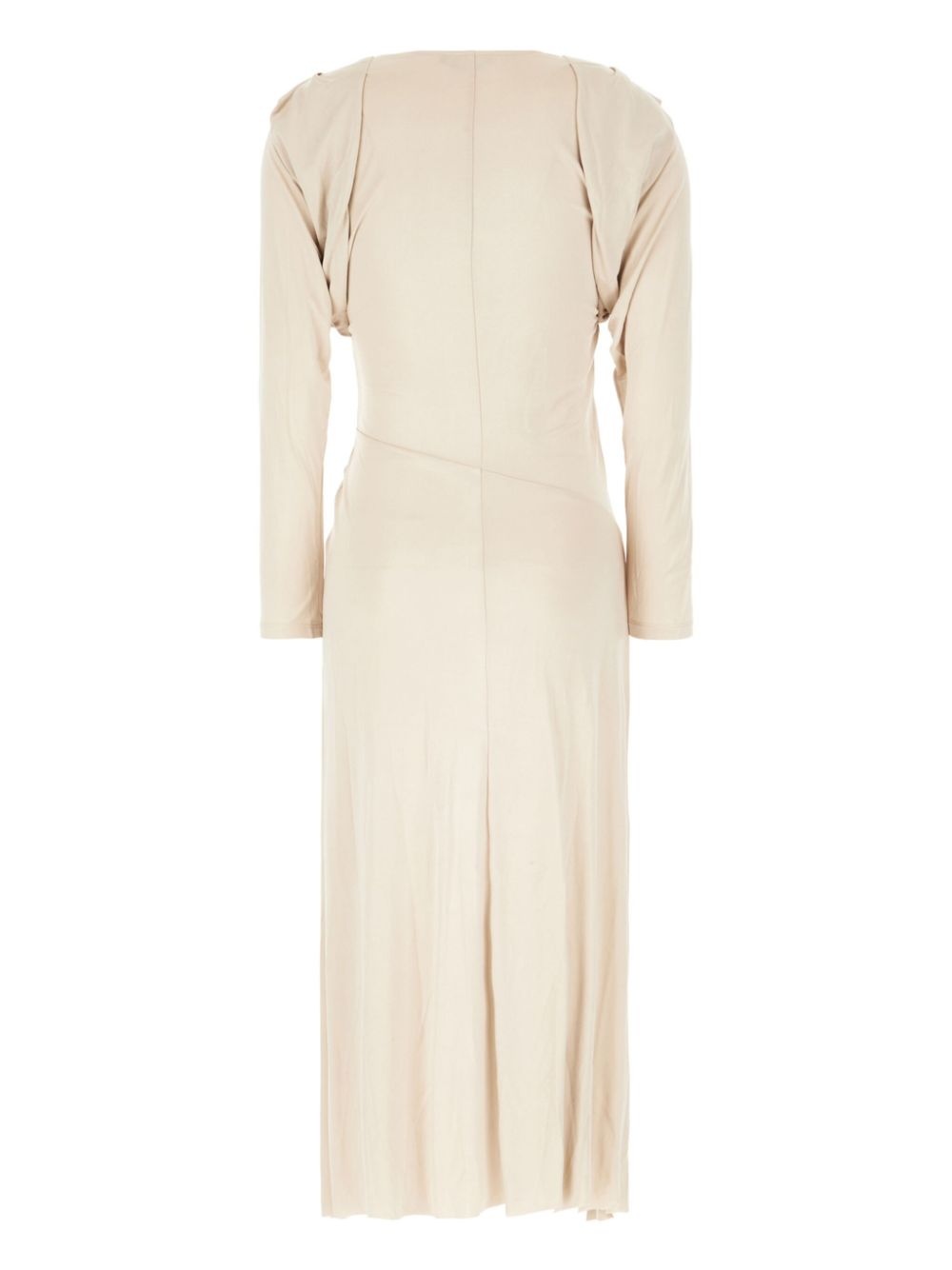 gathered long-sleeve dress - 2