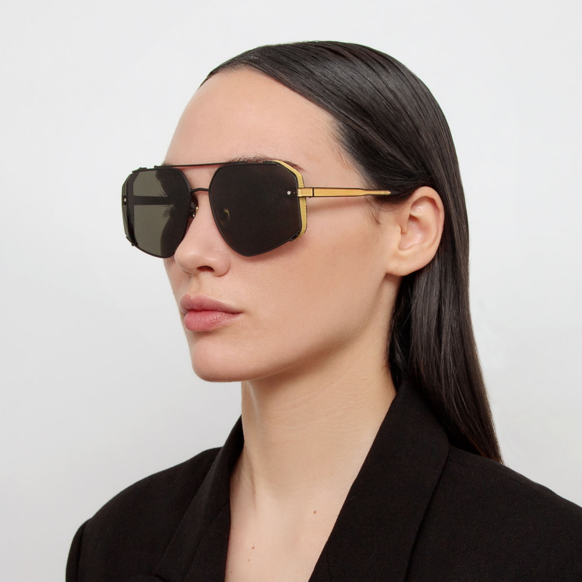 MEN'S AMAR AVIATOR SUNGLASSES IN MATT NICKEL - 6