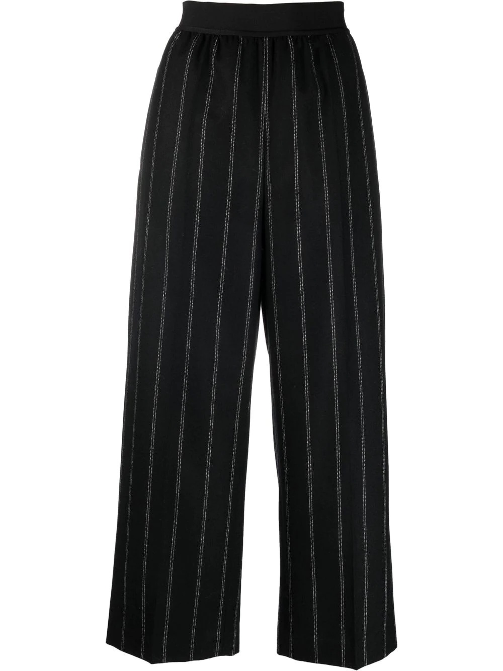 stitch detailing cropped trousers - 1