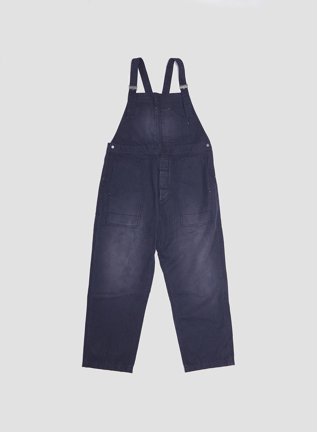 Nigel Cabourn Lybro Dungaree Canvas in Black Navy | REVERSIBLE