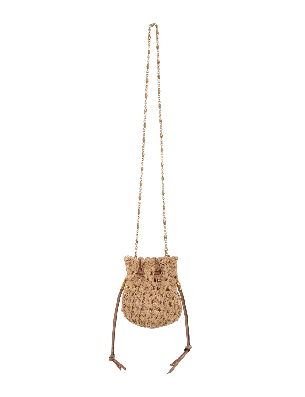 RAFFIA DRAWSTRING POUCH - 4