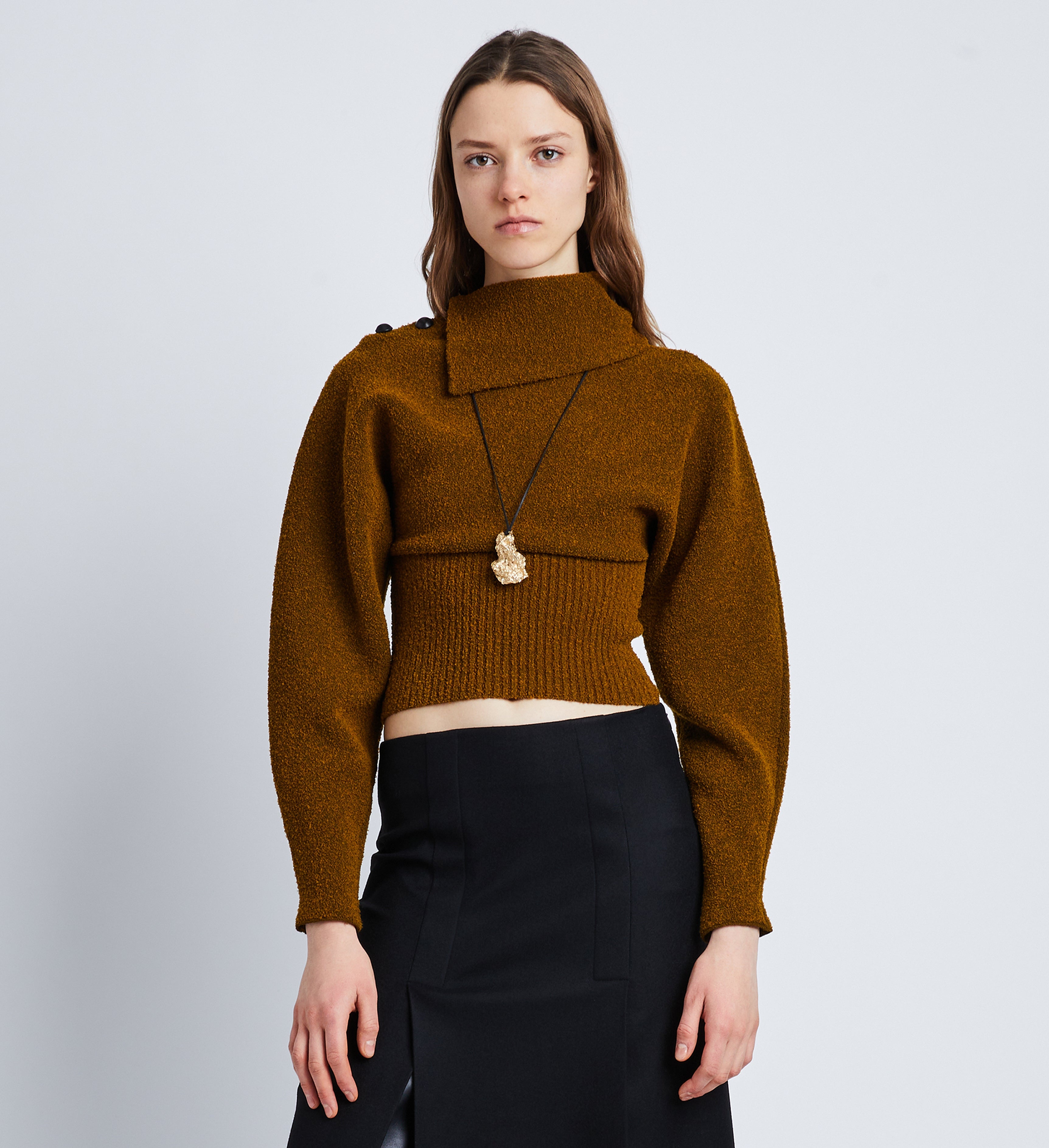 Wool Viscose Boucle Top - 2