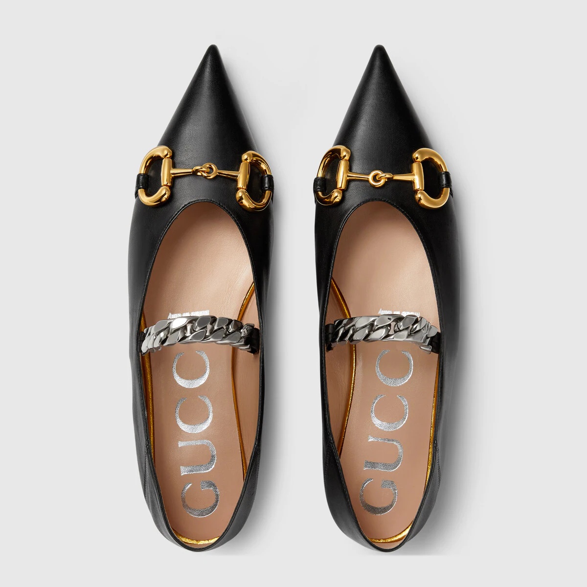 Women's leather ballet flat with Horsebit - 9