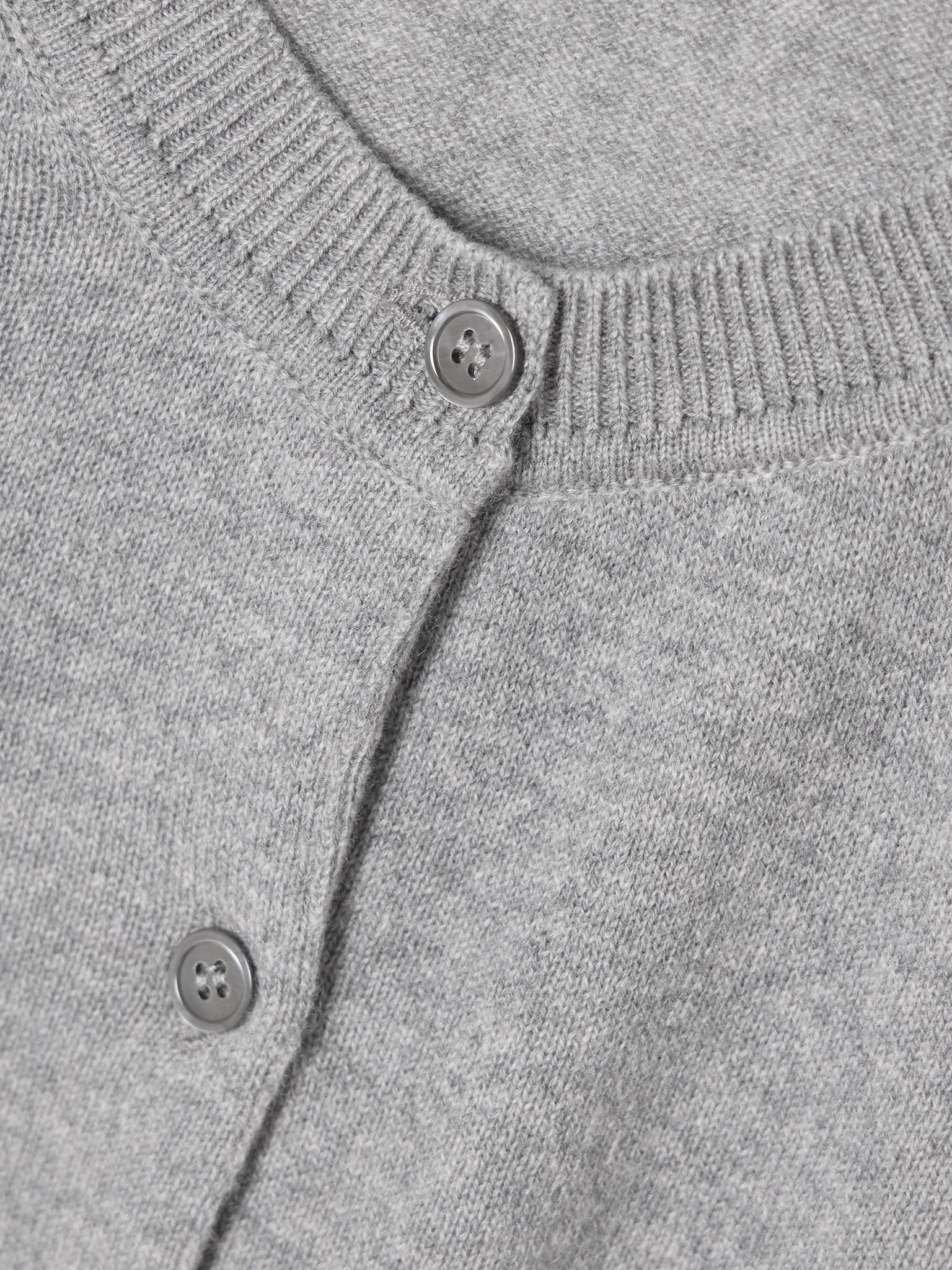 Enya mélange cashmere and cotton-blend cardigan Gray - 4