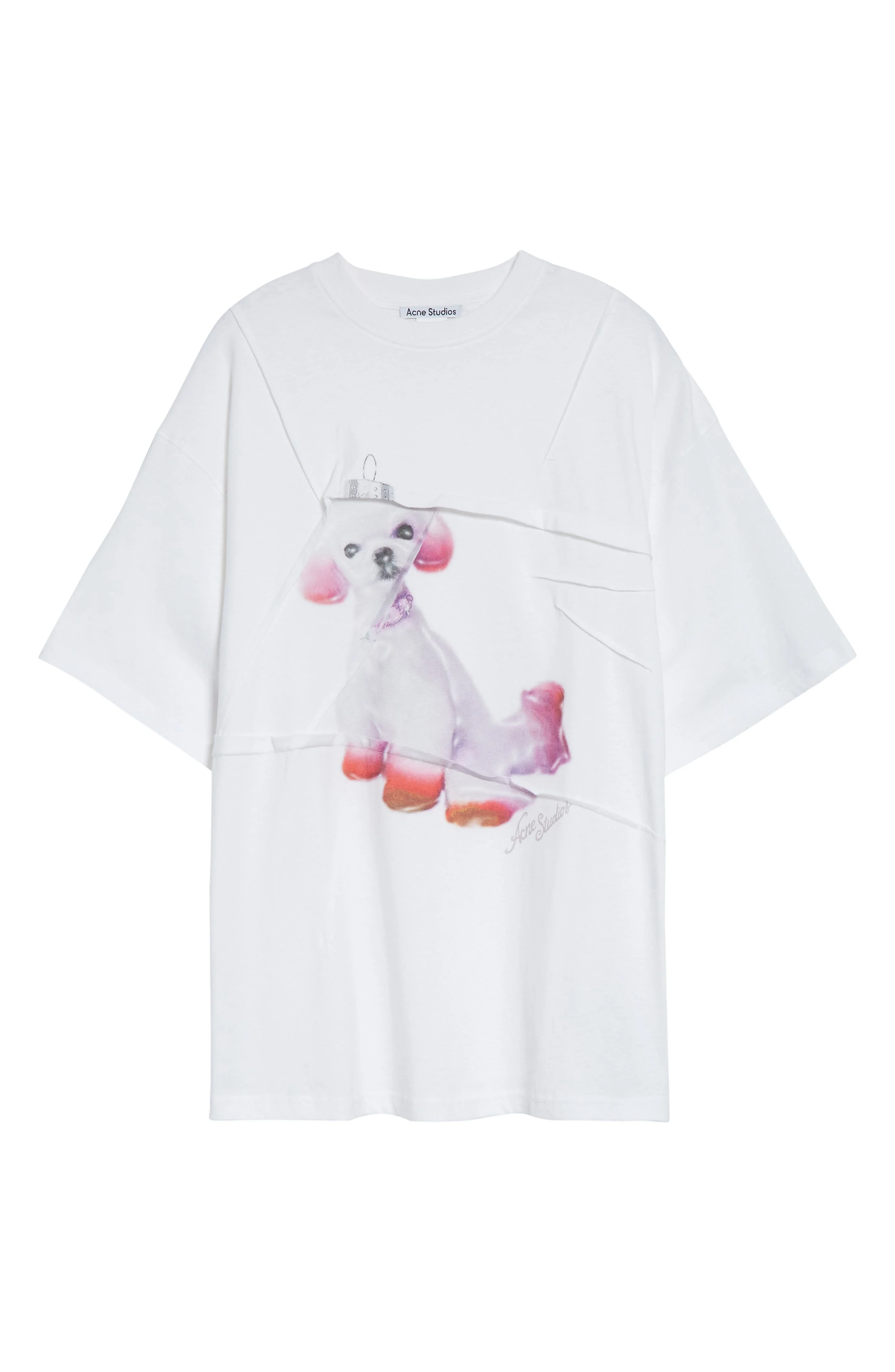 Acne Studios Edra Ornament Winter Graphic T-Shirt in Optic White at Nordstrom - 1
