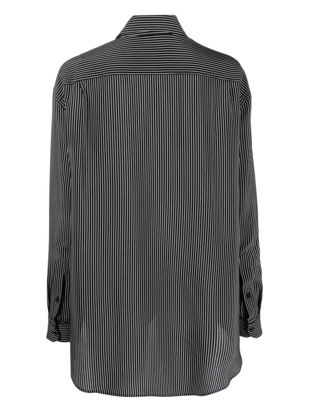 stripe-print silk shirt - 2
