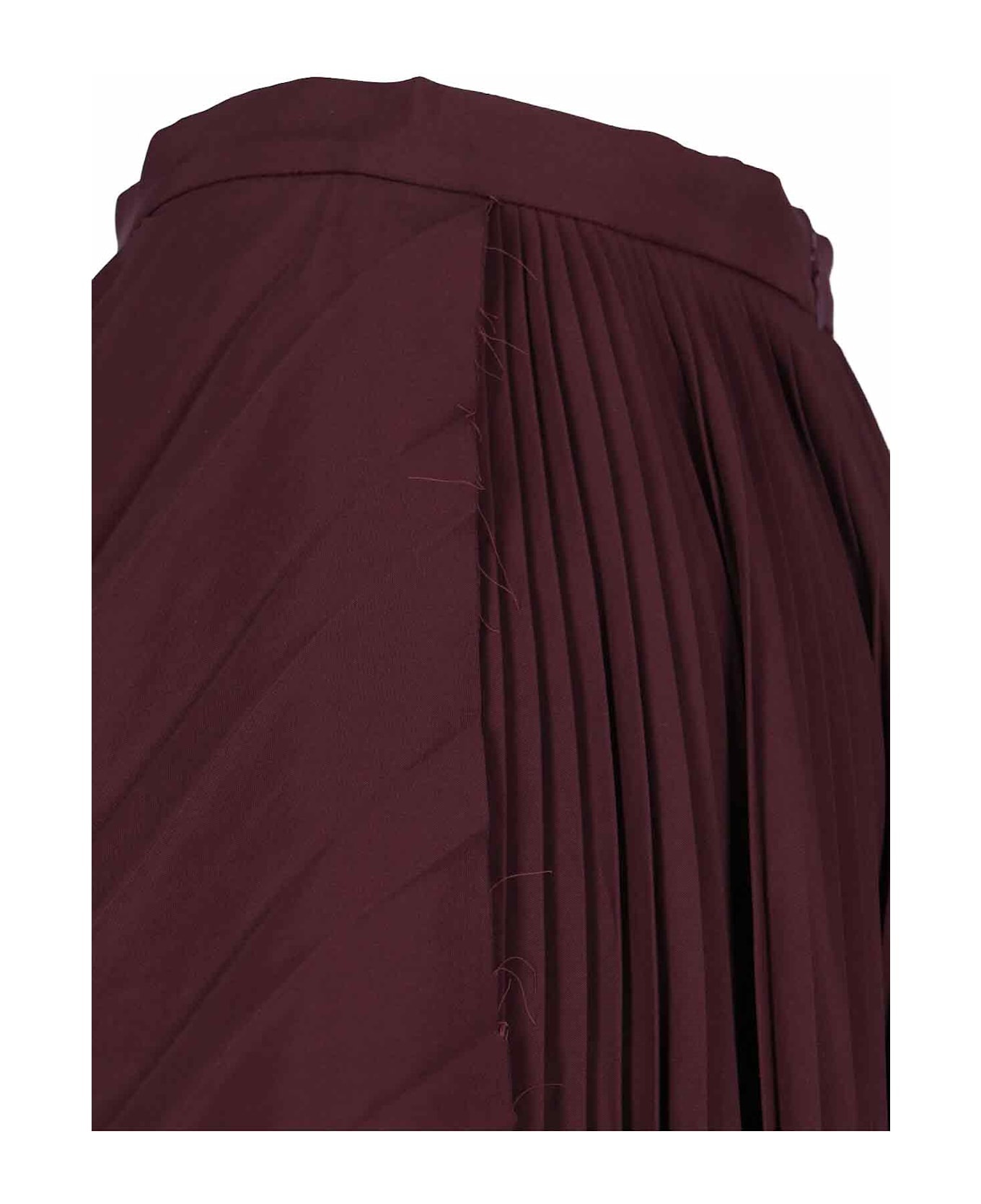 Asymmetrical Pleated Midi Skirt - 5