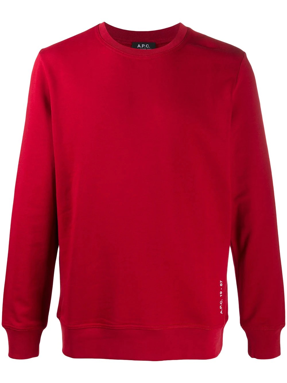 ribbed crew neck jumper - 1