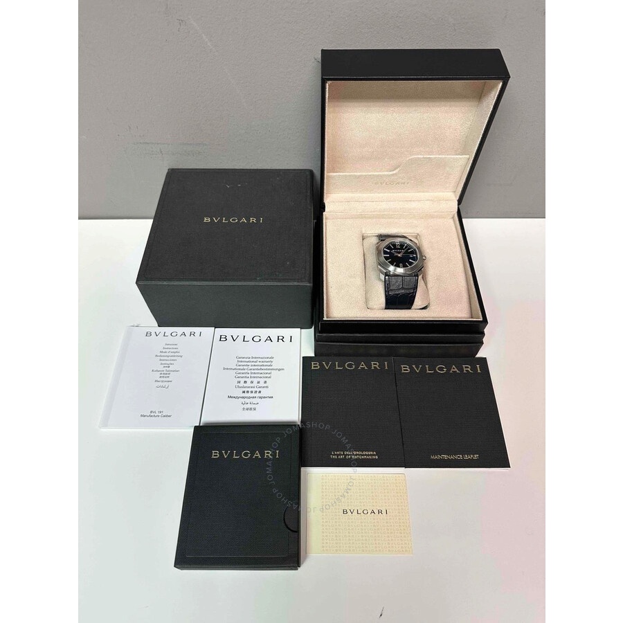 Pre-owned Bvlgari Octo Solotempo Blue Dial Men's Watch 102429 - 6