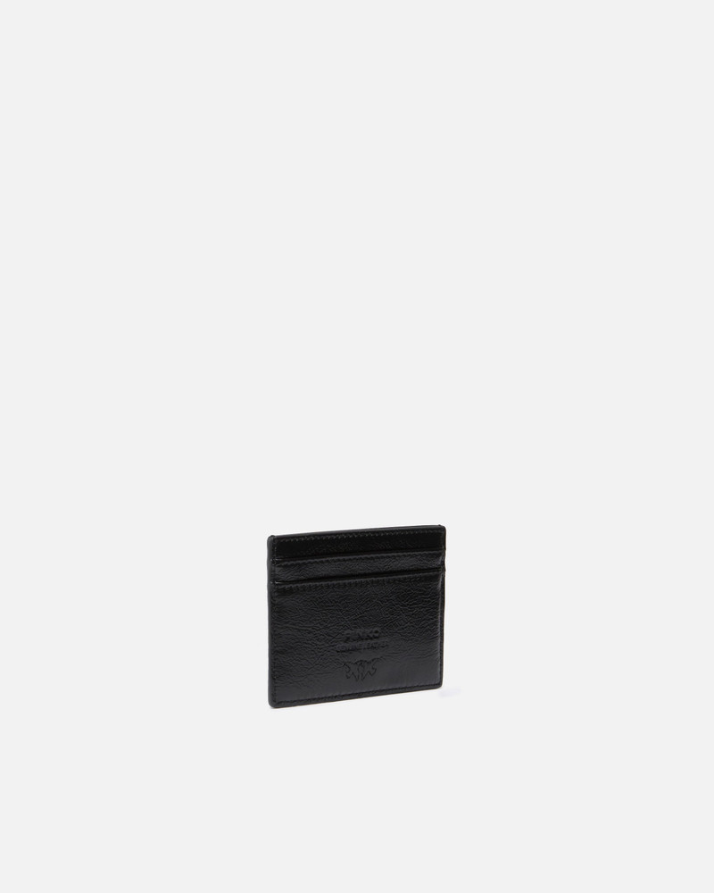 PINKO CARD HOLDER IN SHINY LEATHER WITH LOGO outlook