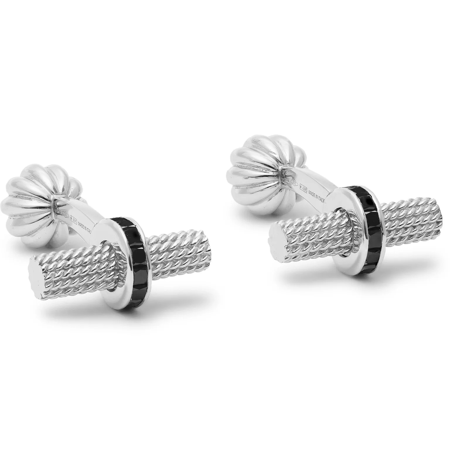 18-Karat White Gold Diamond Cufflinks - 1