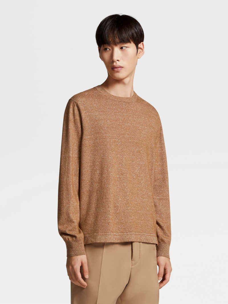 ZEGNA FOLIAGE MÉLANGE OASI CASHMERE CREWNECK outlook