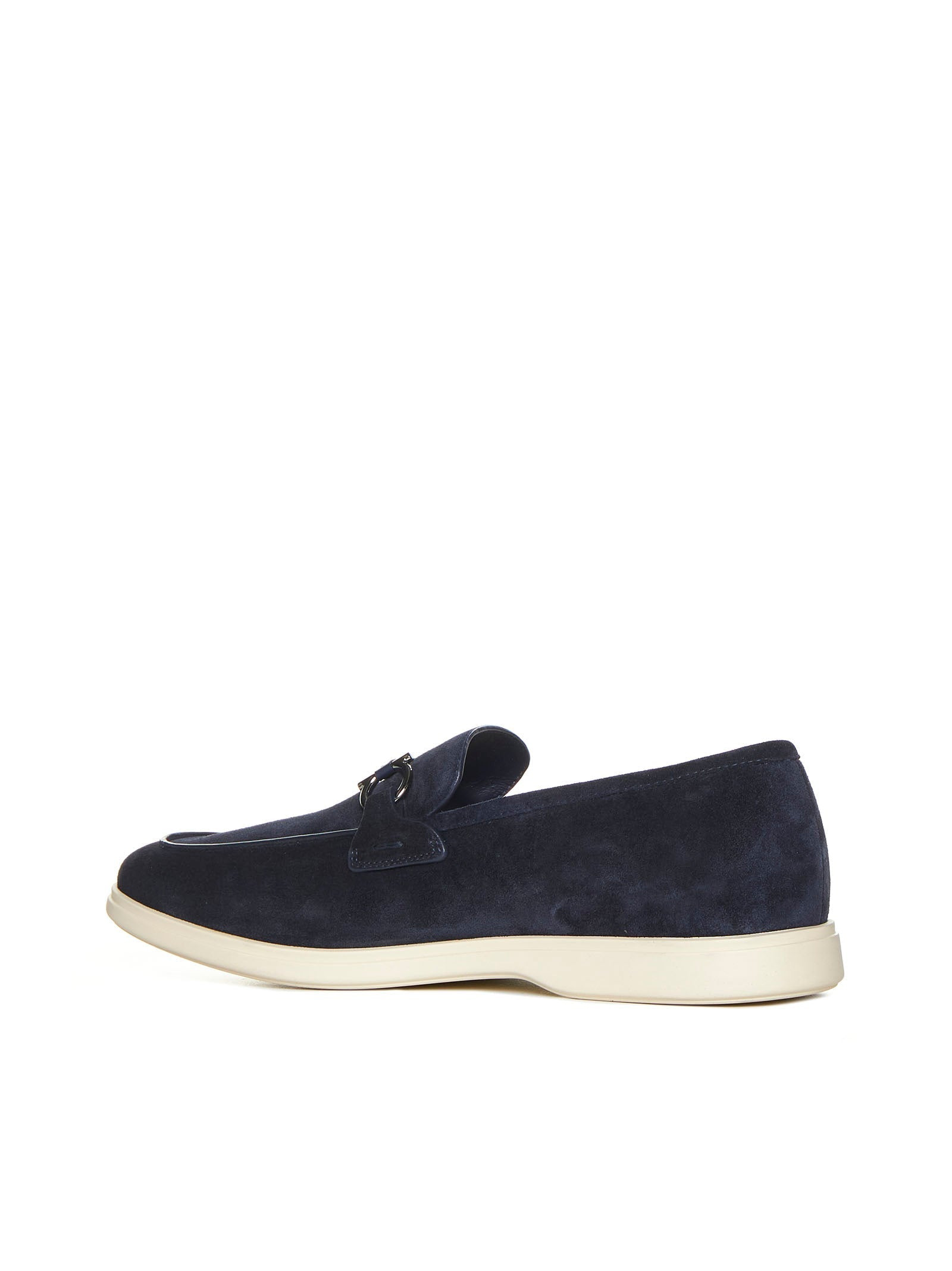 Ferragamo Men Gancini Suede Loafers - 3