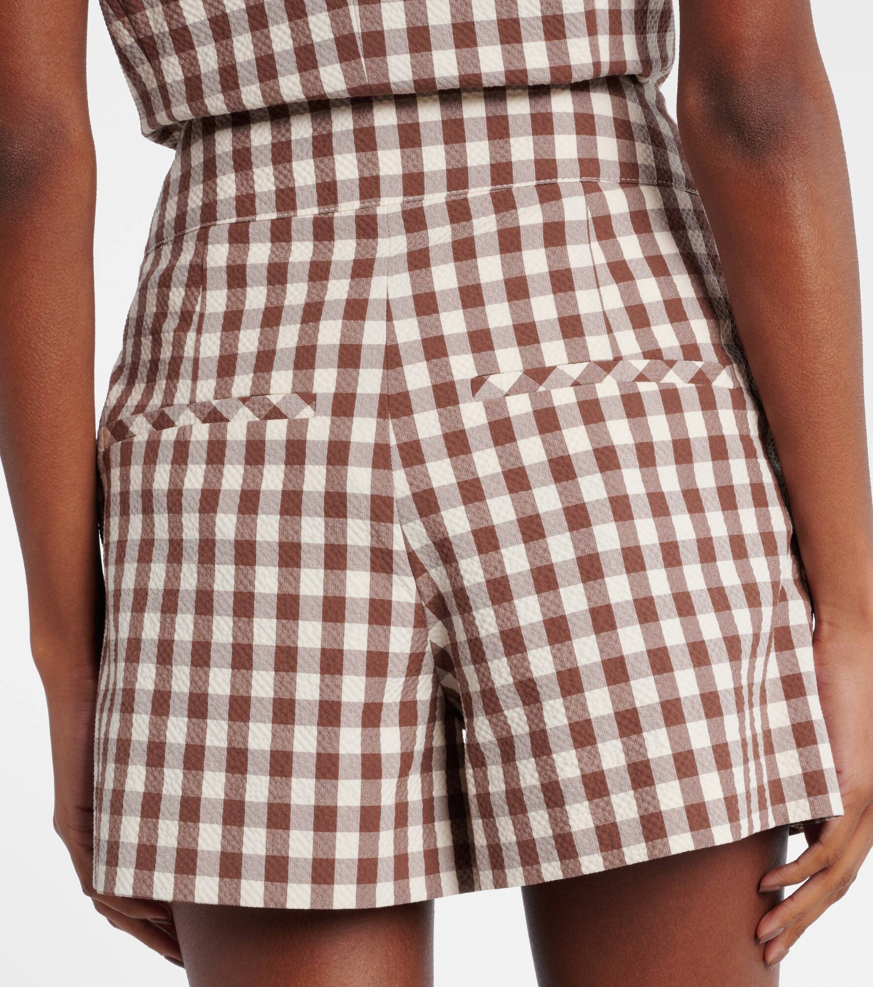 Haina gingham seersucker shorts - 5