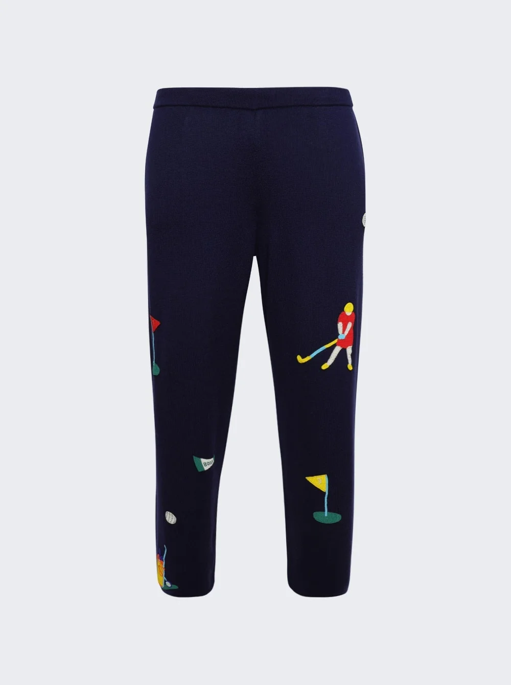 Wool Knit Golf Joggers Navy - 1