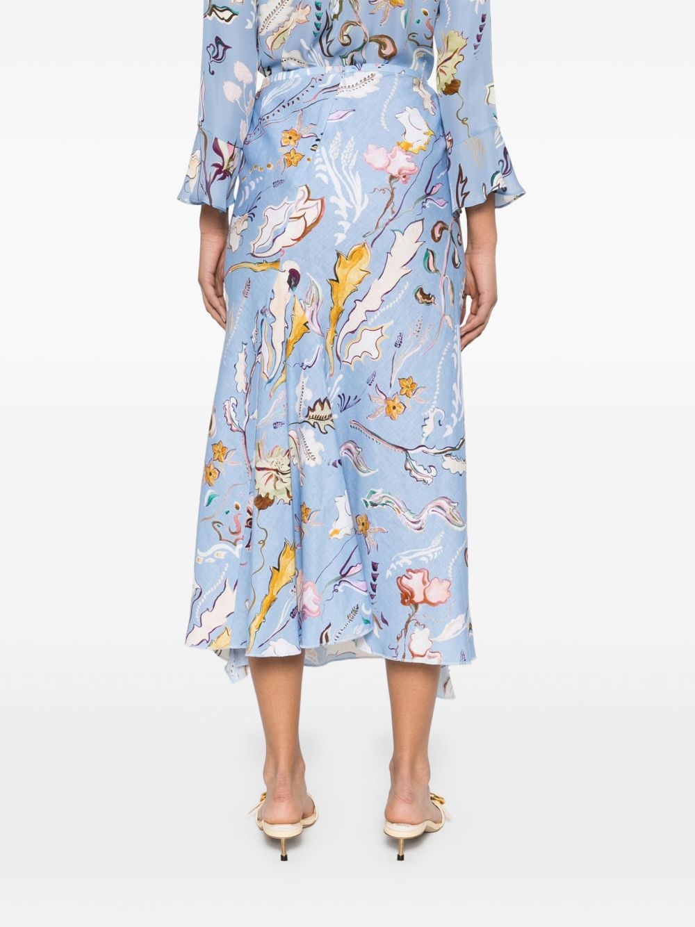 Floral Power midi skirt - 4