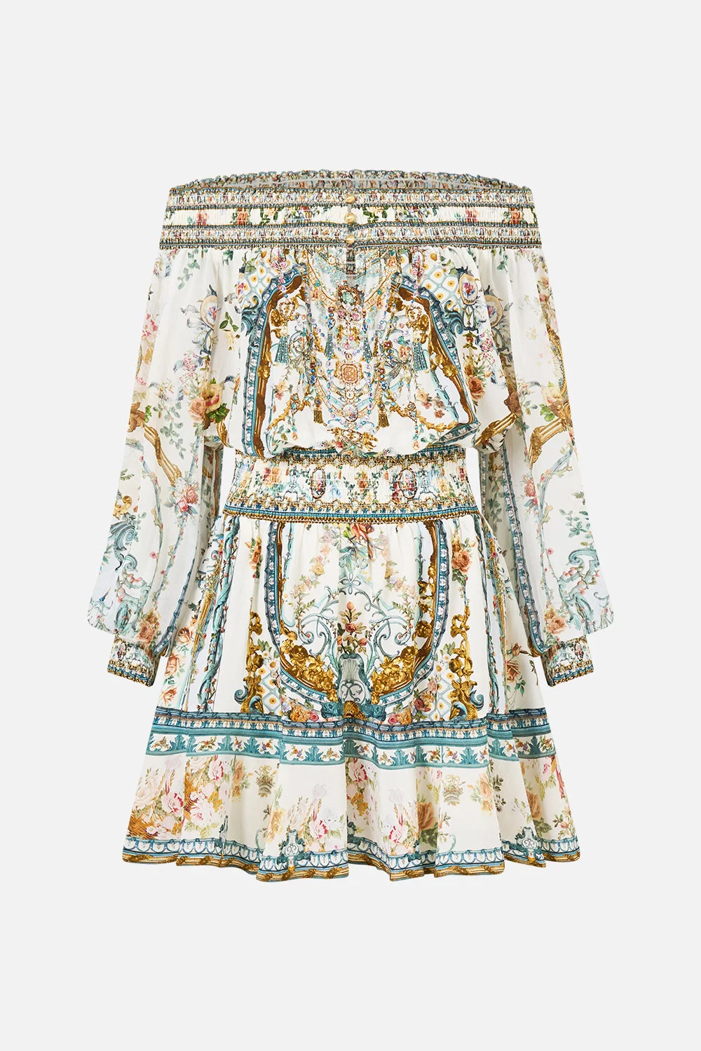 OFF SHOULDER SHORT DRESS BALLAD OF THE BIBLIOTHÈQUE - 1