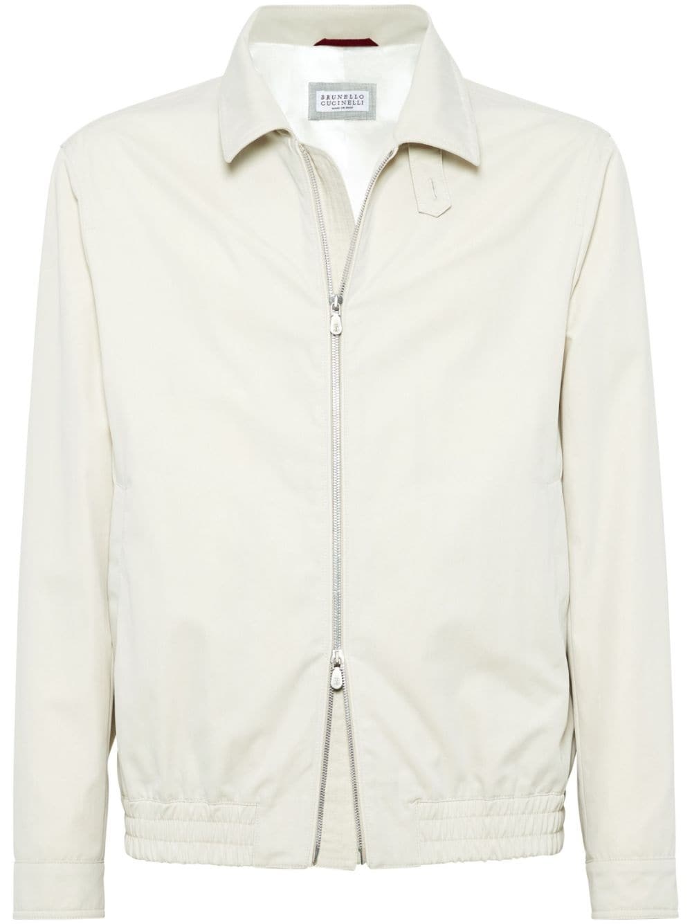 spread-collar zipped jacket - 1