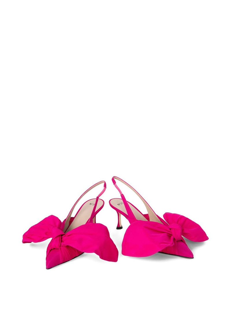 bow-embellished slingback pumps 3