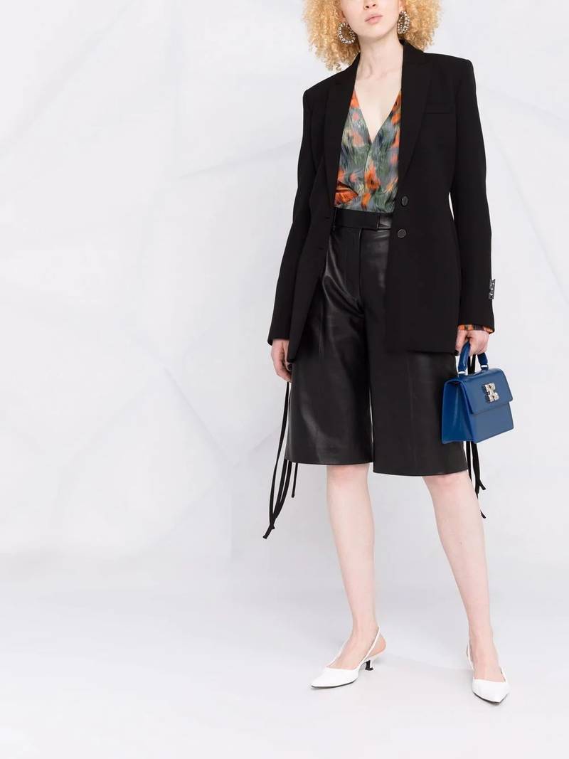 Off-White leather tailored shorts outlook