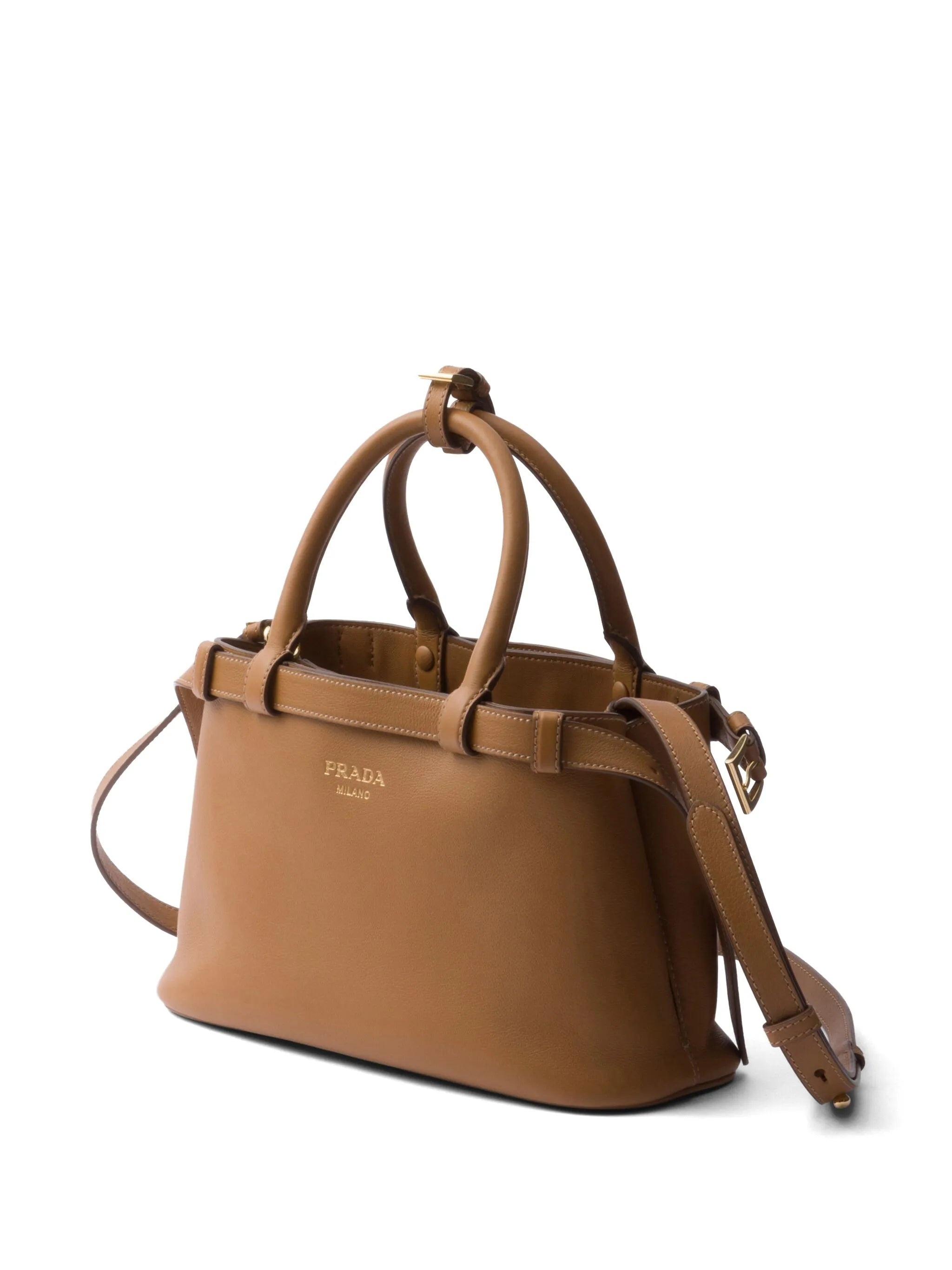 Small Belted Leather Two-way Bag - 2