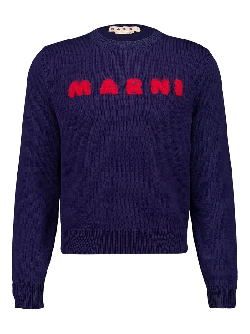 logo-embroidered sweater 1