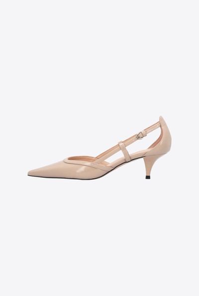 PINKO BRUSHED LEATHER PUMPS outlook