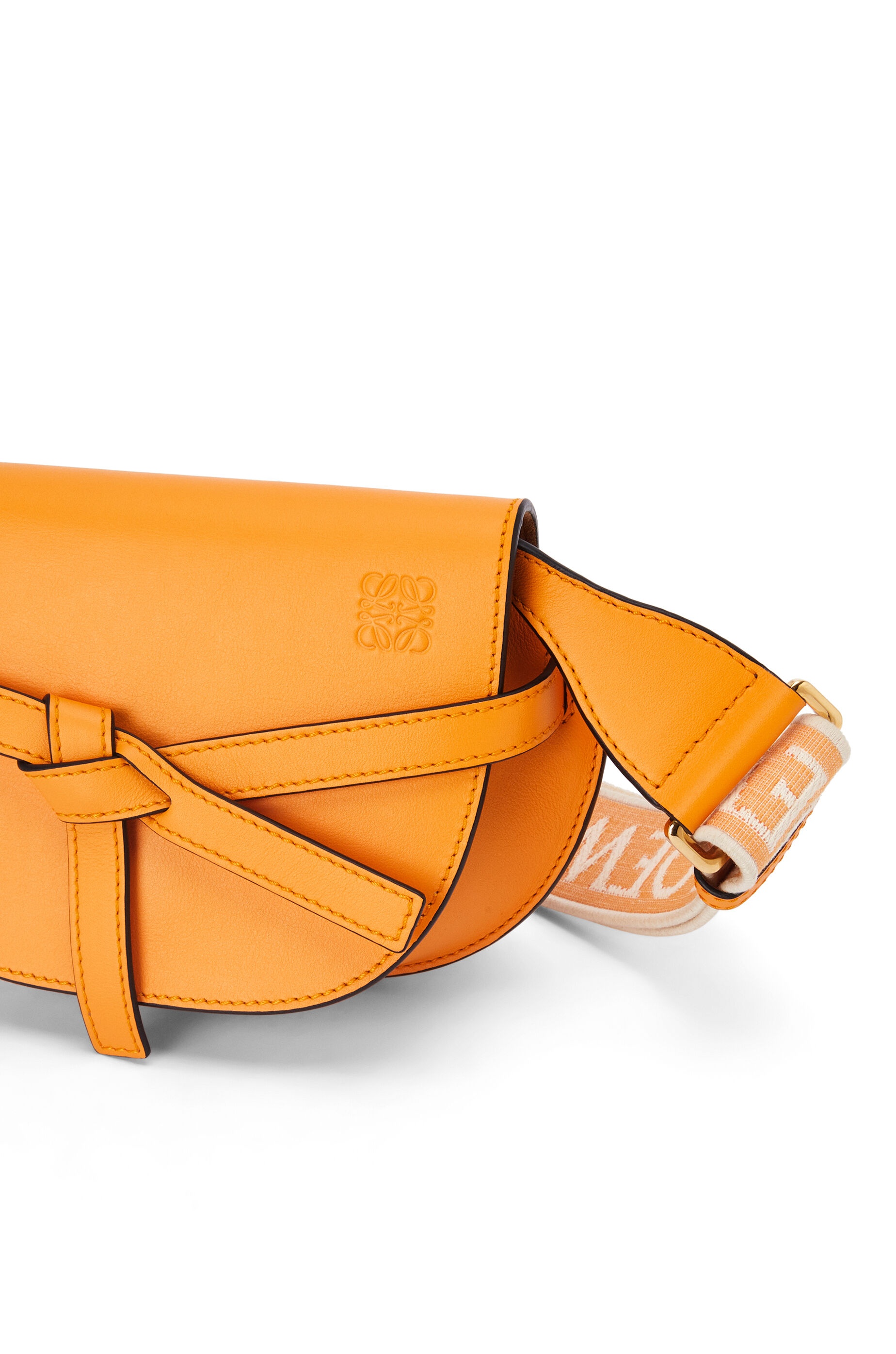 Mini Gate Dual bag in soft calfskin and jacquard - 6