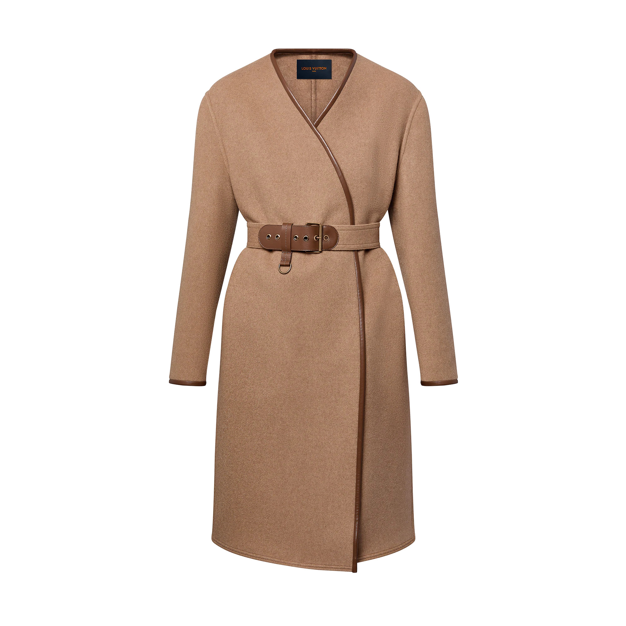 Long Belted Wrap Coat - 1