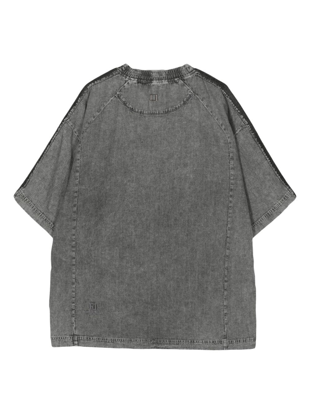 logo-appliquÃ© denim T-shirt - 2