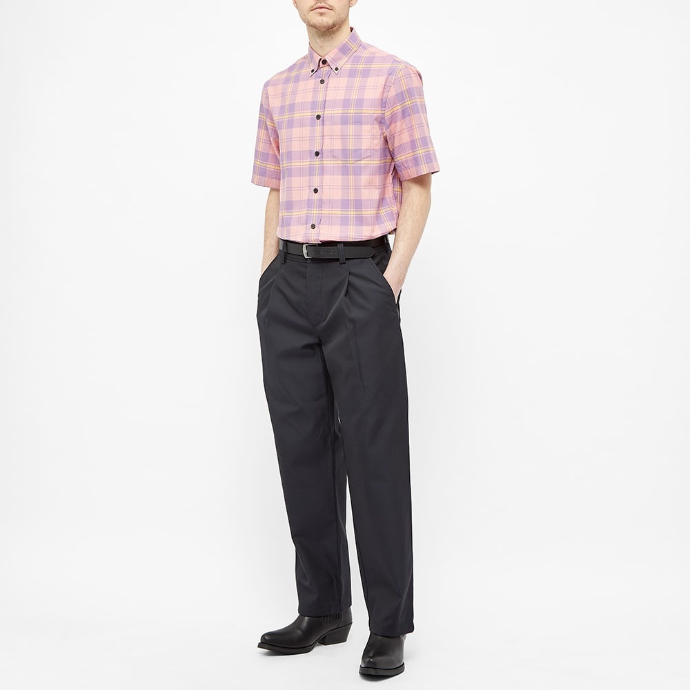 Acne Studios Short Sleeve Sarkis Waffle Check Shirt - 5