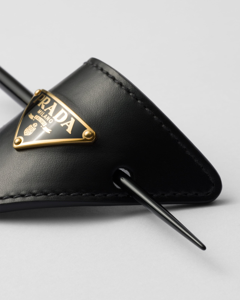 Prada Leather hair clip outlook