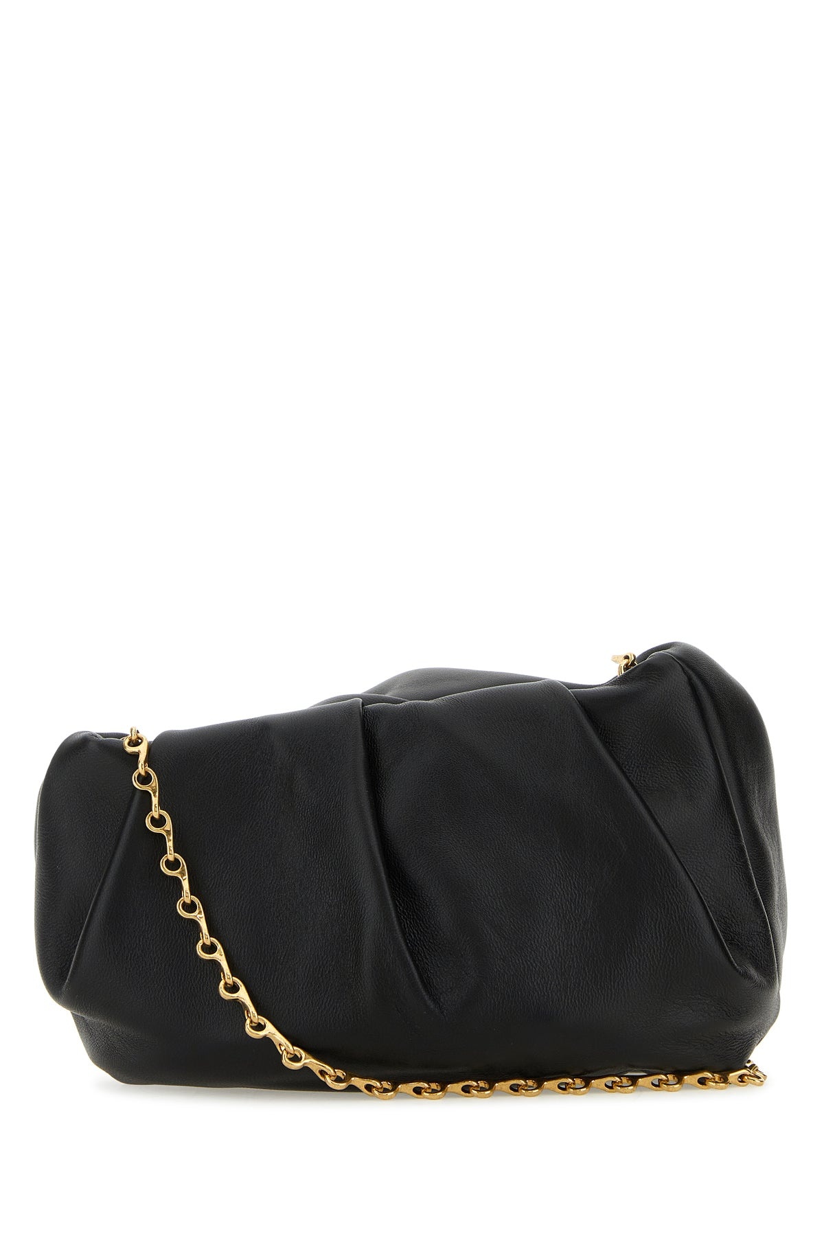 Black nappa leather Rose clutch - 3