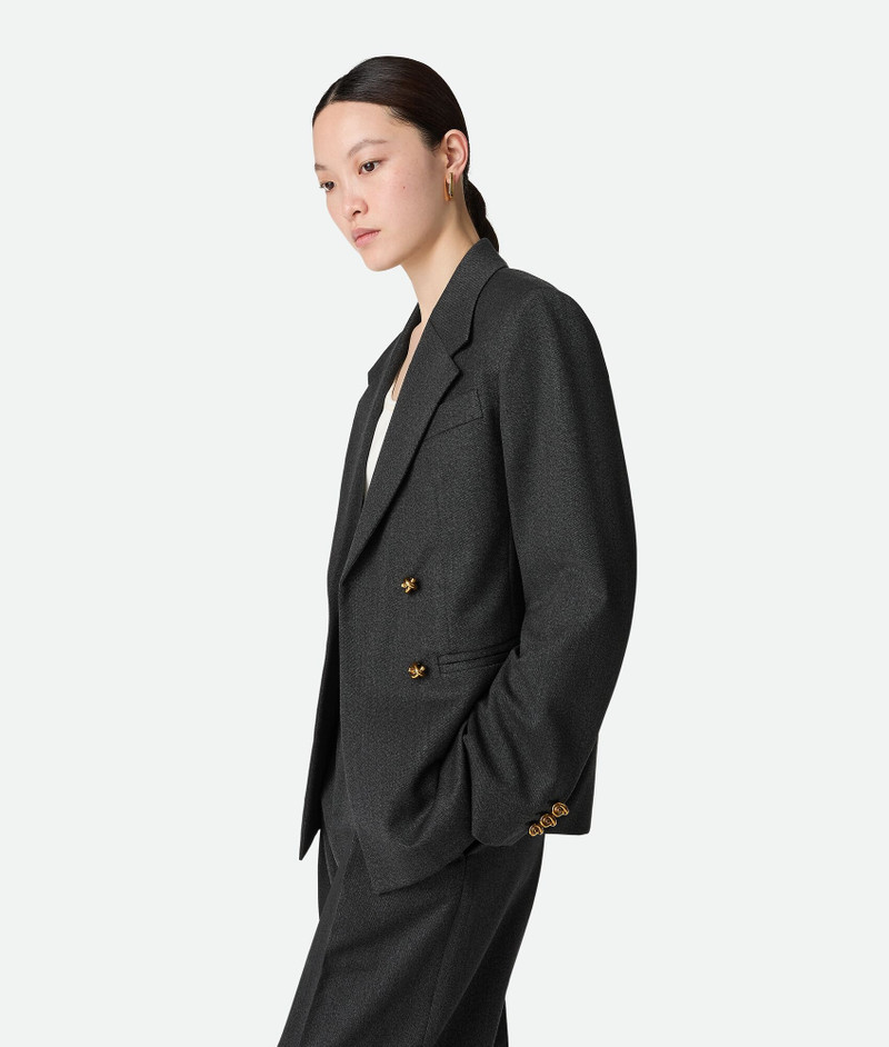 Bottega Veneta Mouline Wool Twill Jacket outlook