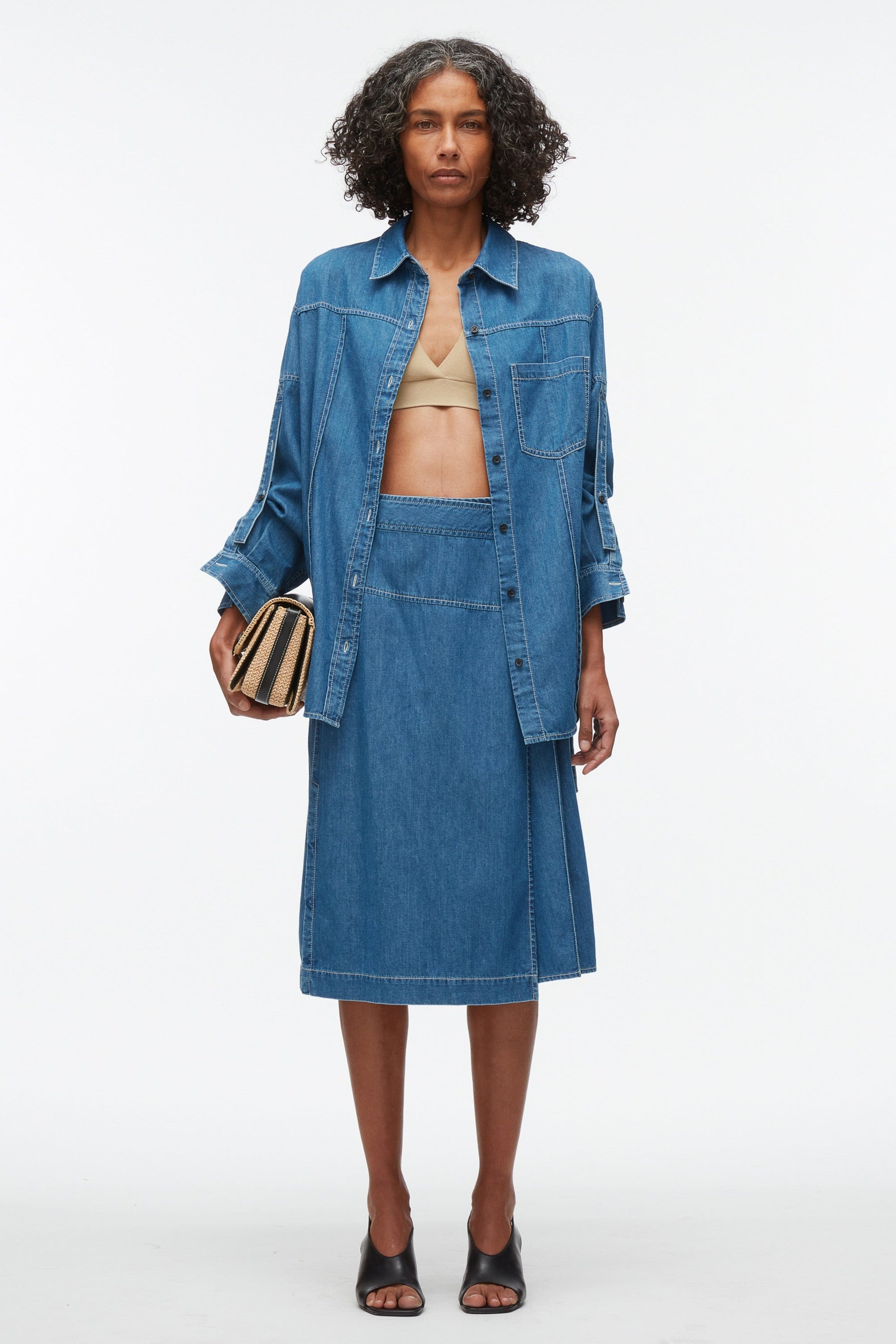 Chambray Oversized Shirt - 1