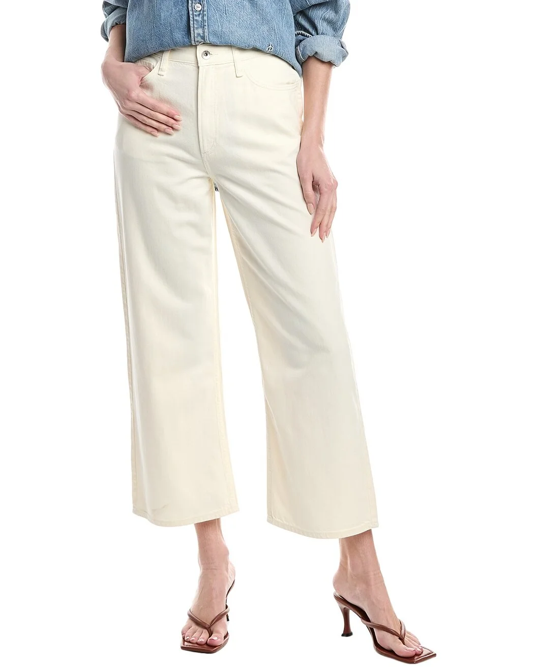 rag & bone Lori Ecru Crop Jean - 1