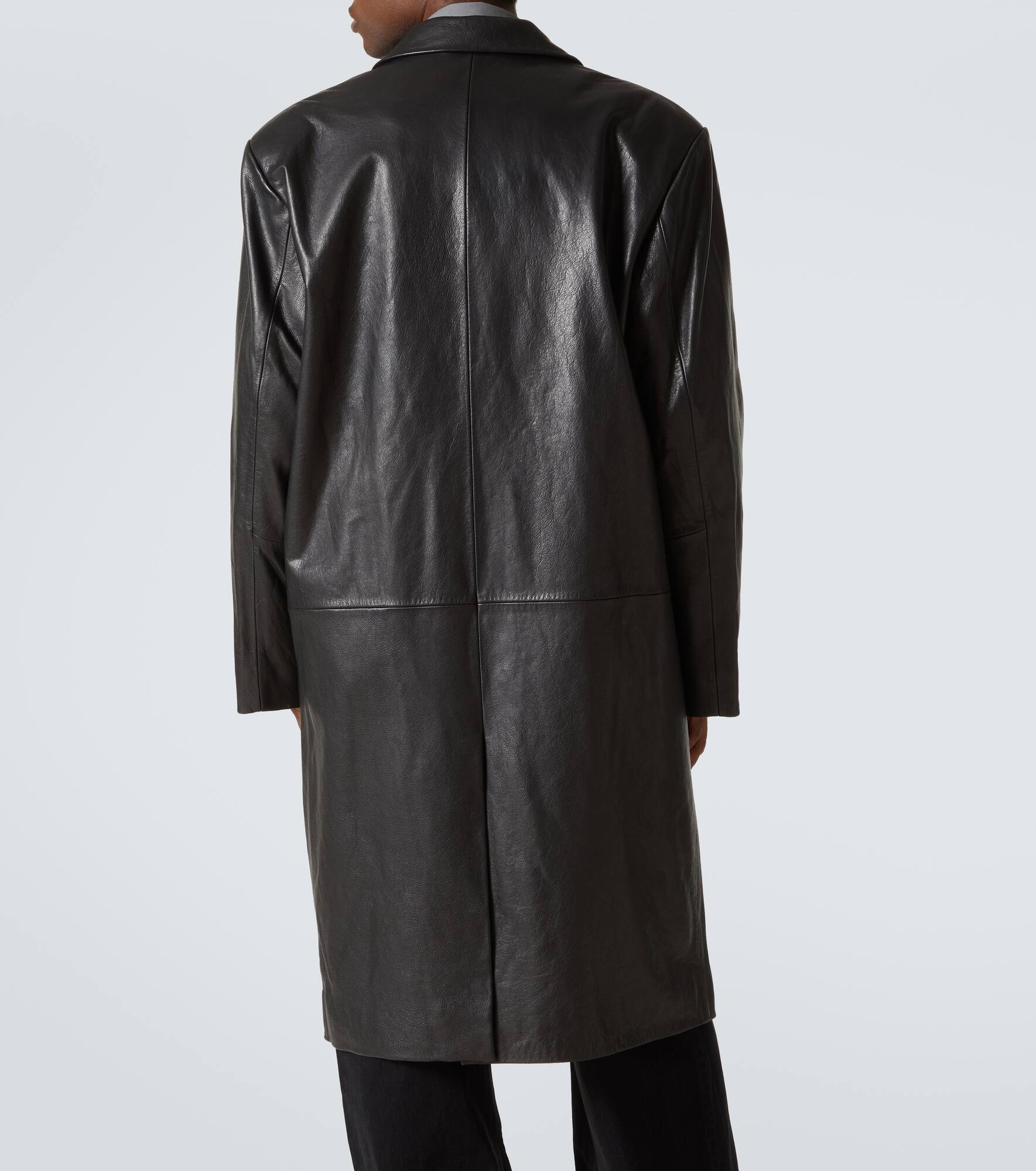 Oversized leather coat - 4