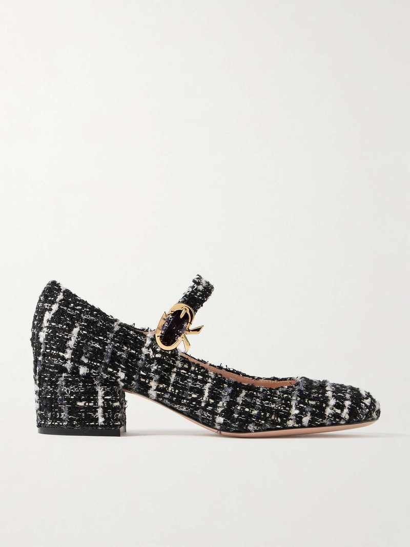 45 tweed Mary Jane pumps - 1